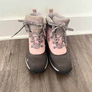 The North Face Pink and Gray Hiking Boots